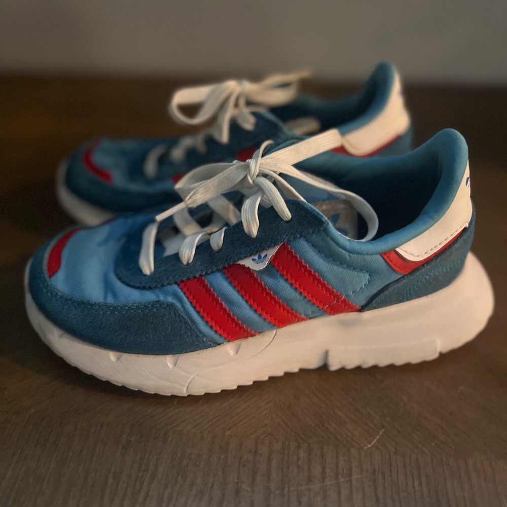 Adidas Kids' Blue and Red Sneakers